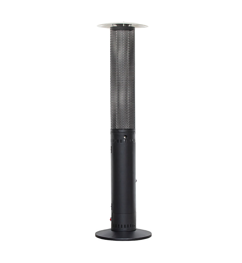 Glass tube particle heater